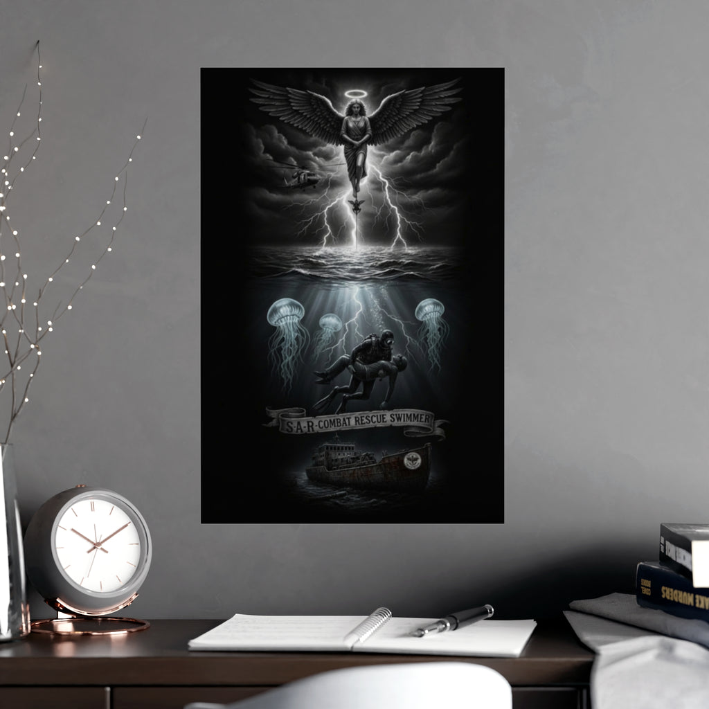 Matte Poster — USAR Combat Rescue Swimmer Memorial (Vertical/Horizontal)