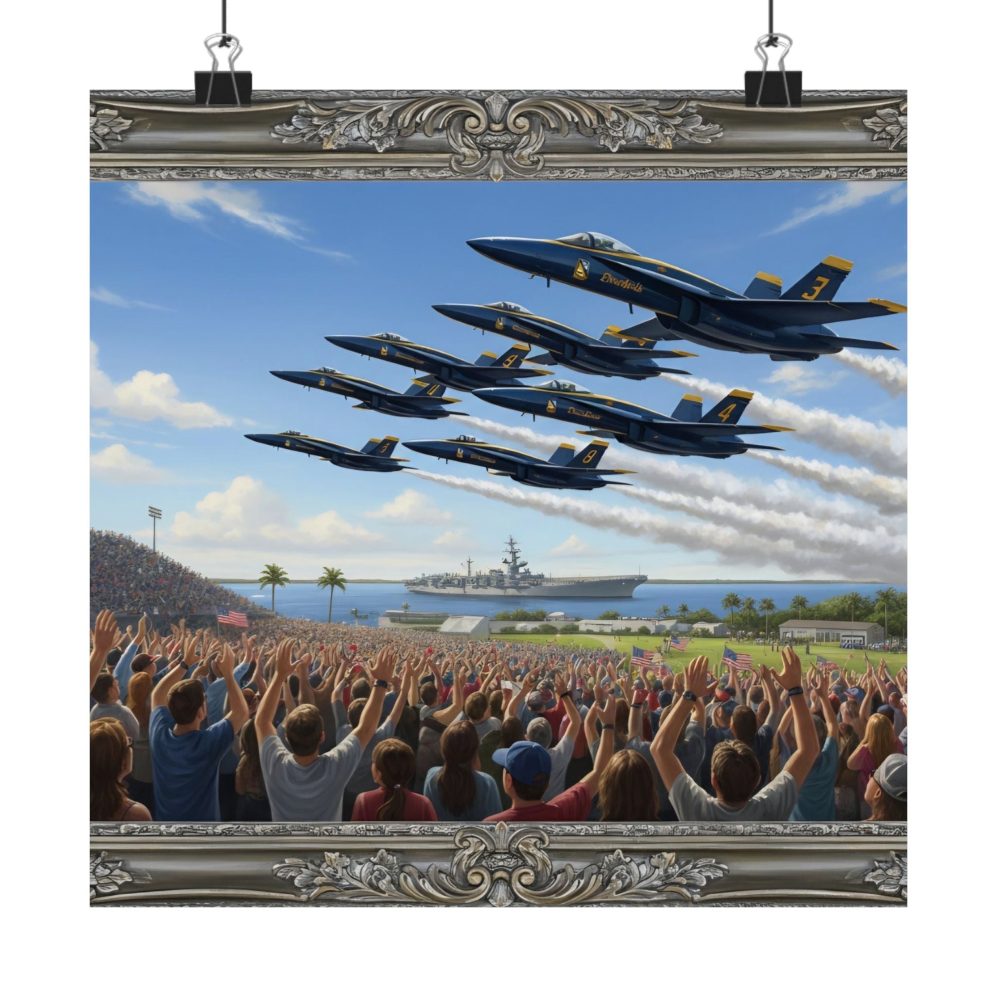 Blue Angels Airshow Poster — Matte Vertical Aviation Print