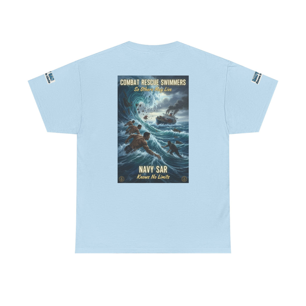 Navy SAR Combat Rescue Swimmers T‑Shirt — "We Know No Limits"