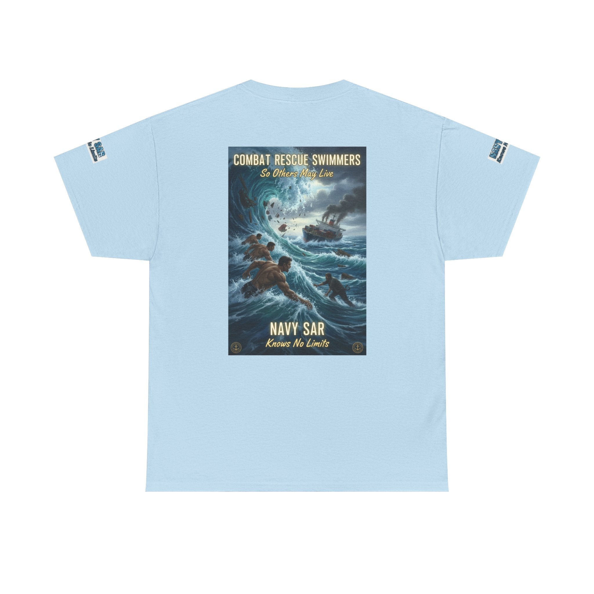 Navy SAR Combat Rescue Swimmers T‑Shirt — "We Know No Limits"