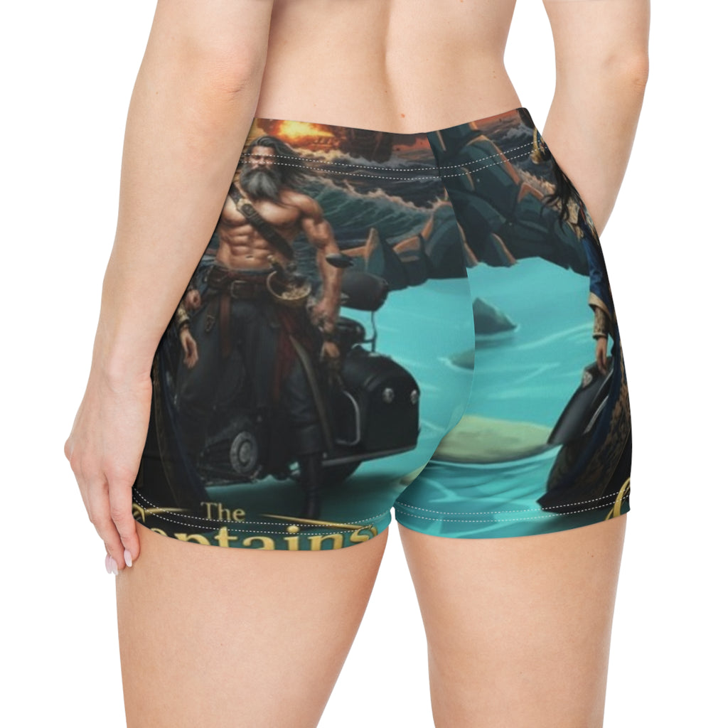 Fantasy Pirate Women’s Shorts — Nautical Adventure AOP Swim/Beach Shorts