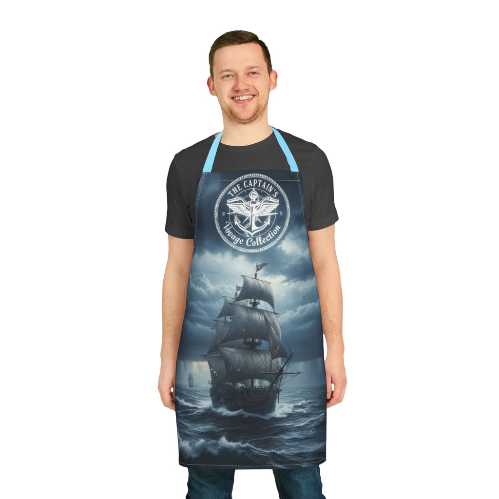 Sailing Ship Apron – Vintage 'Sea Captain' Nautical Kitchen Apron