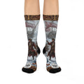 Pirate Ship Crew Socks — Vintage Nautical Captain Design Cushioned Crew Socks