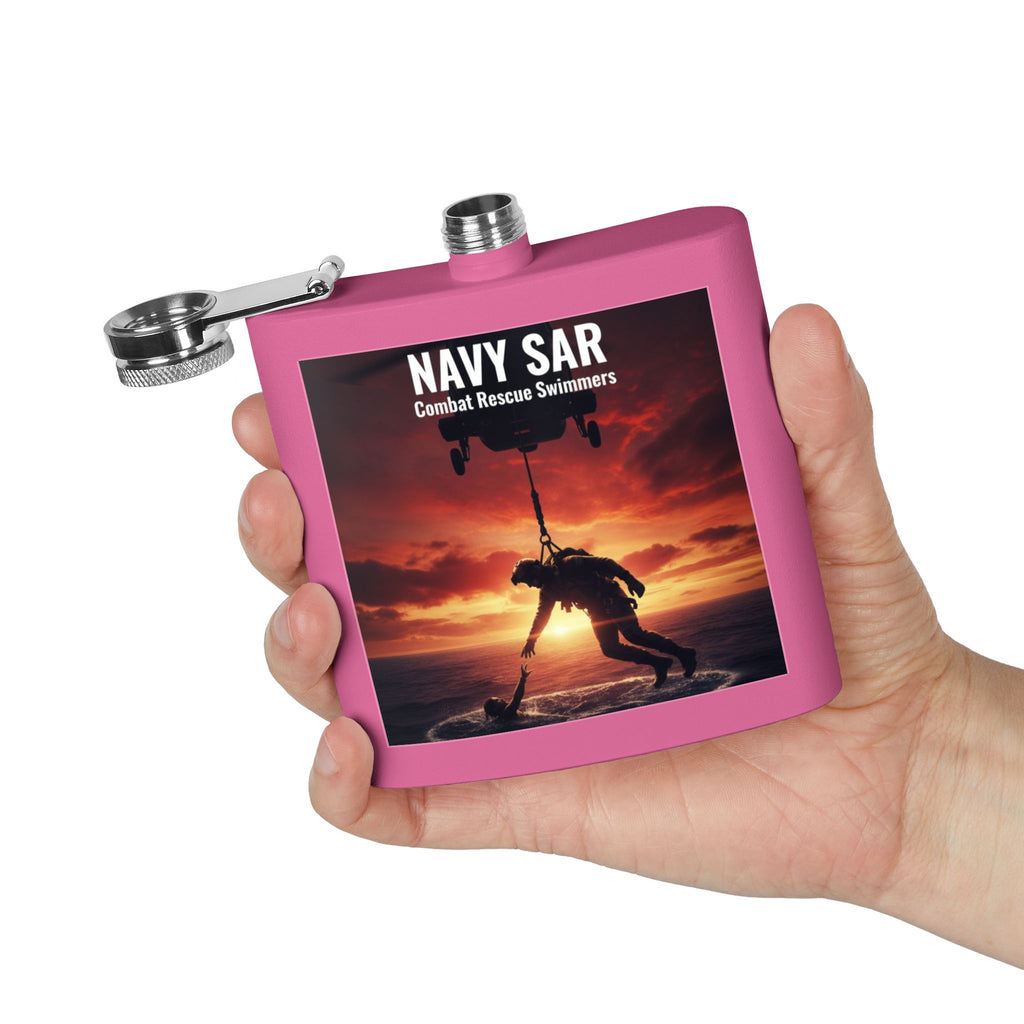 Navy SAR Combat Rescue Swimmers 6oz Stainless Steel Flask