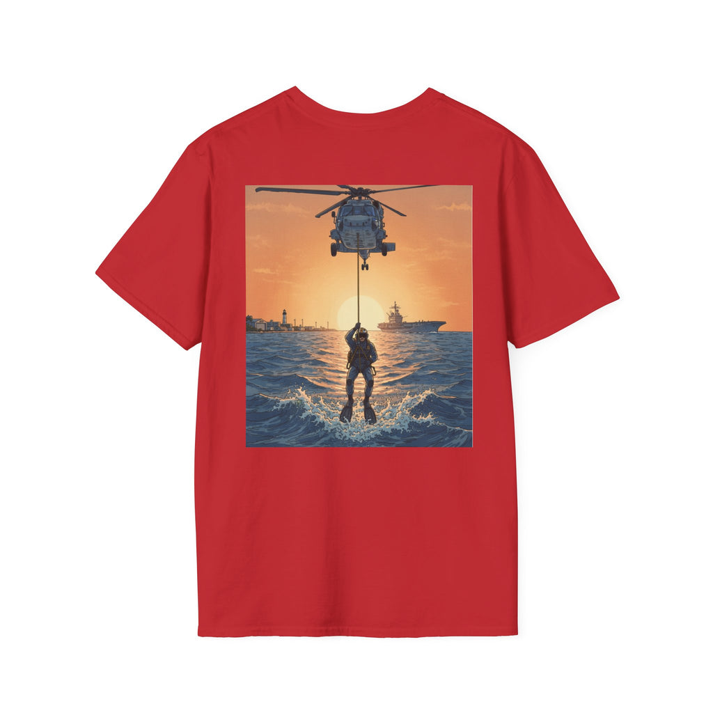 Copy of NAS Pensacola Rescue Crew T-Shirt — Navy SAR Helicopter Search & Rescue Tee