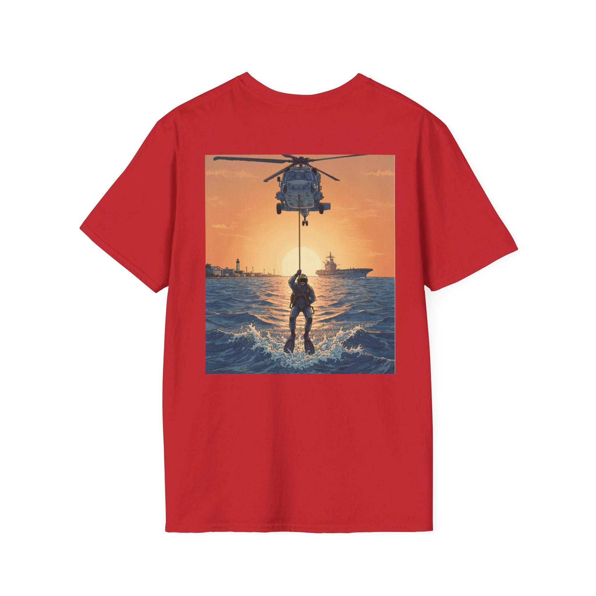 Copy of NAS Pensacola Rescue Crew T-Shirt — Navy SAR Helicopter Search & Rescue Tee