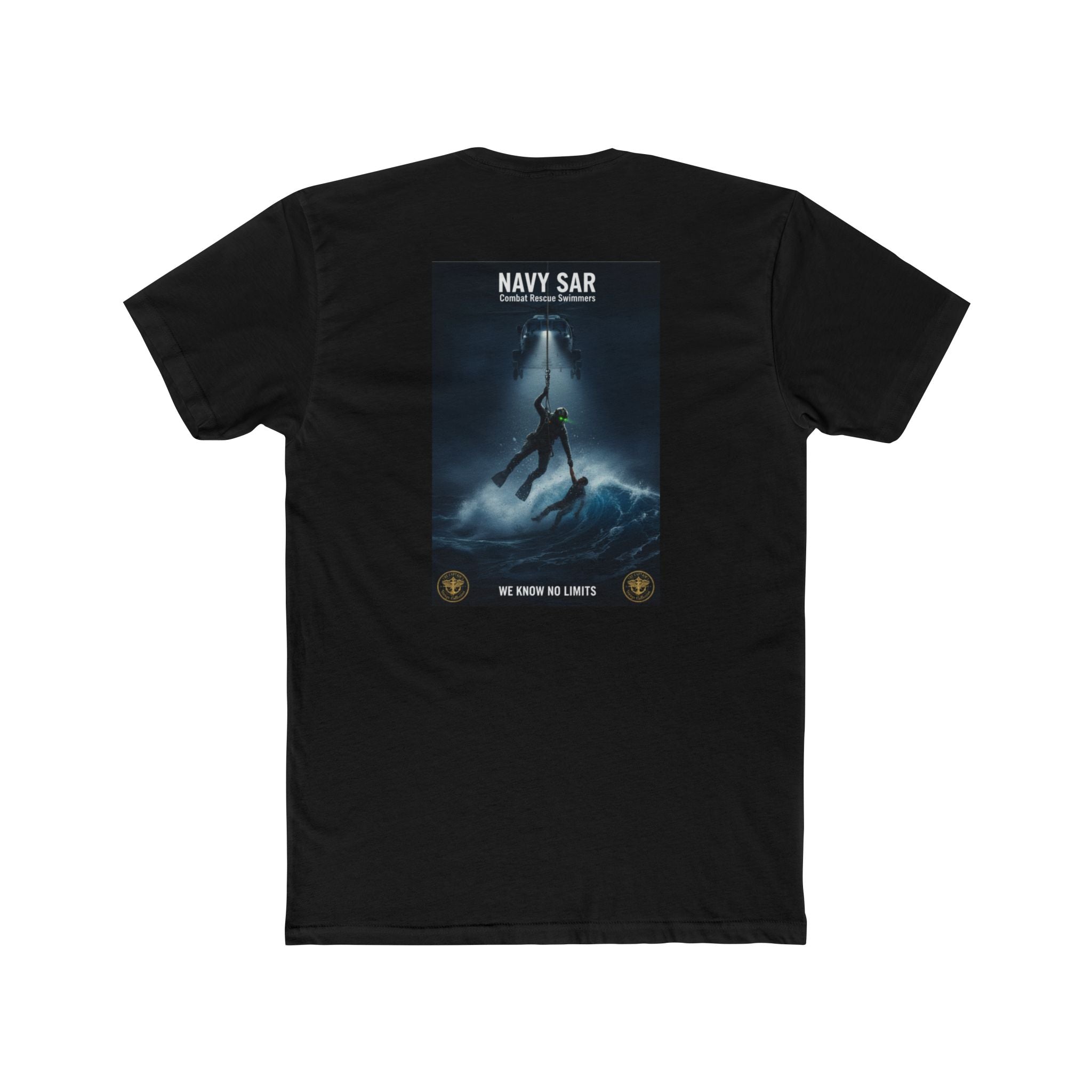 Navy SAR Combat Rescue Swimmers Graphic Tee — "We Know No Limits"