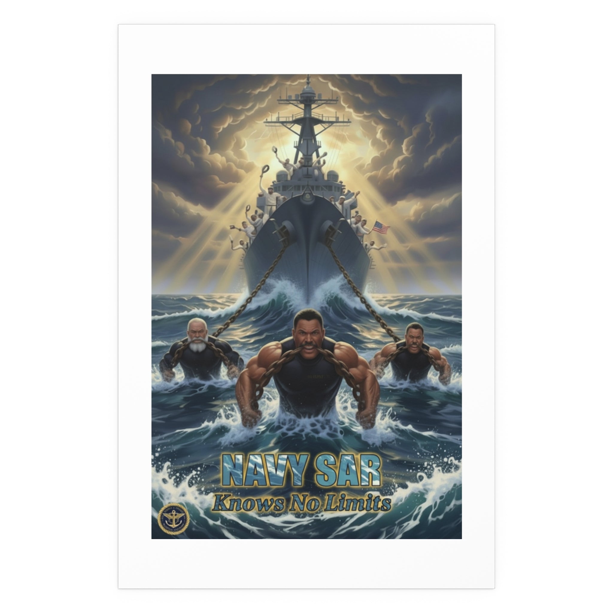 Navy SEALs Silk Poster — 'Nothing Is Impossible' Military Wall Art (Indoor/Outdoor)