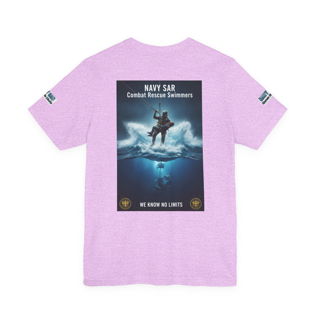 Navy SAR Combat Rescue Swimmers T-Shirt — "We Know No Limits"