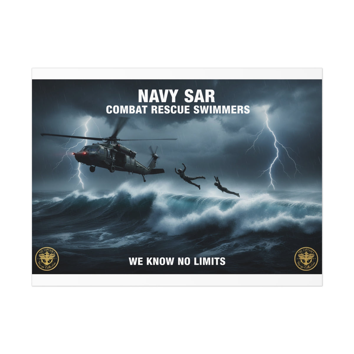 Navy SAR Combat Rescue Swimmers Poster – 'We Know No Limits'
