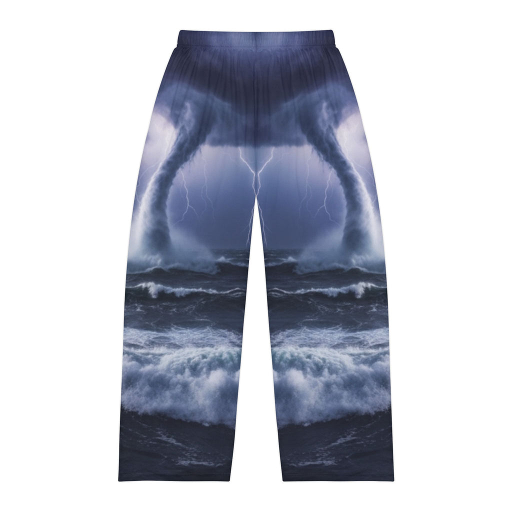 Stormy Seas Pajama Pants — Men’s Lightning Ocean Lounge Pants