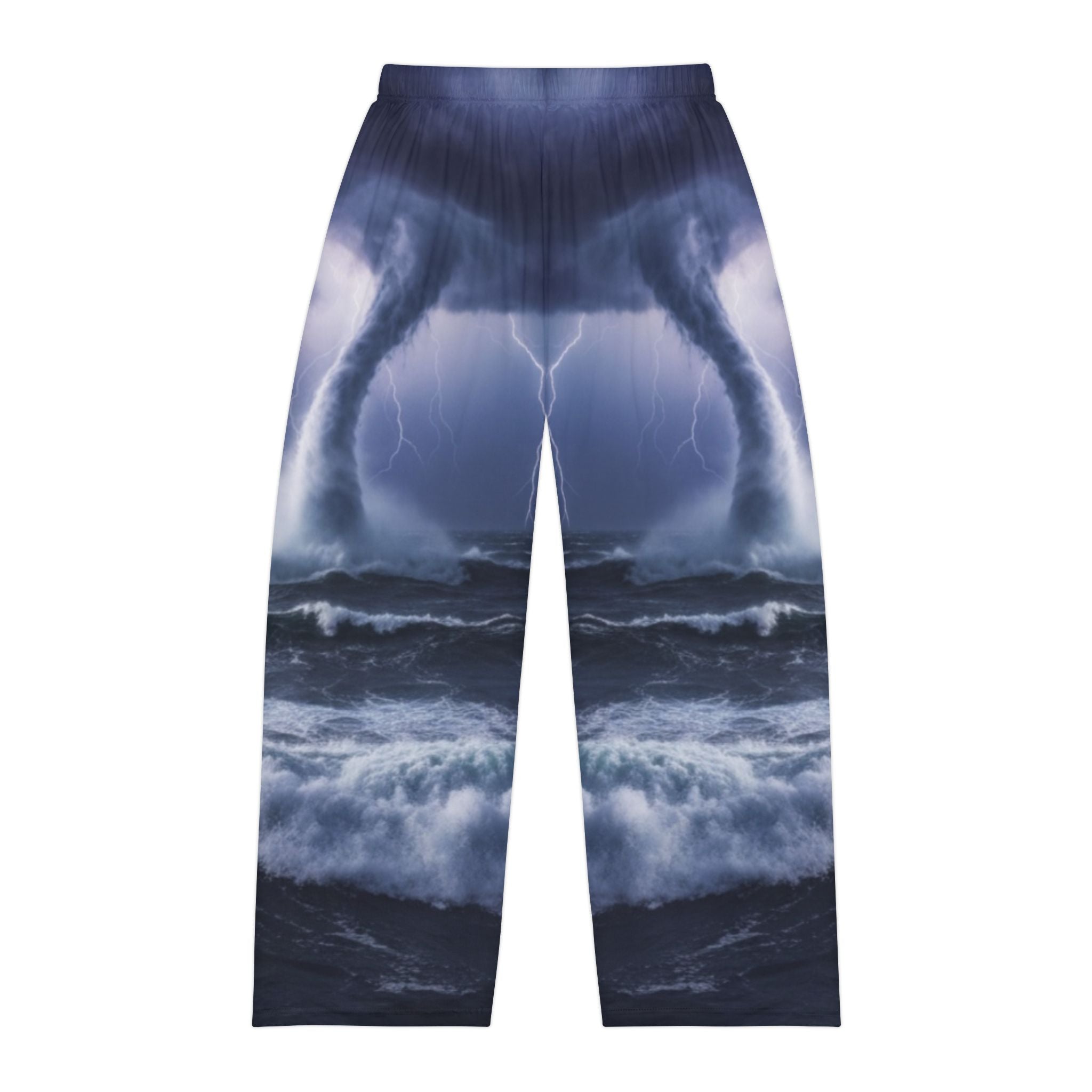 Stormy Seas Pajama Pants — Men’s Lightning Ocean Lounge Pants