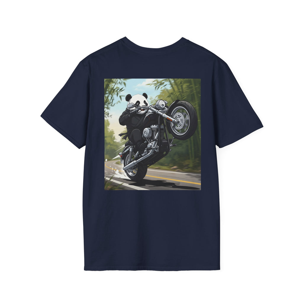 Captain’s Voyage Collection T‑Shirt — Panda Riding Motorcycle Graphic Tee