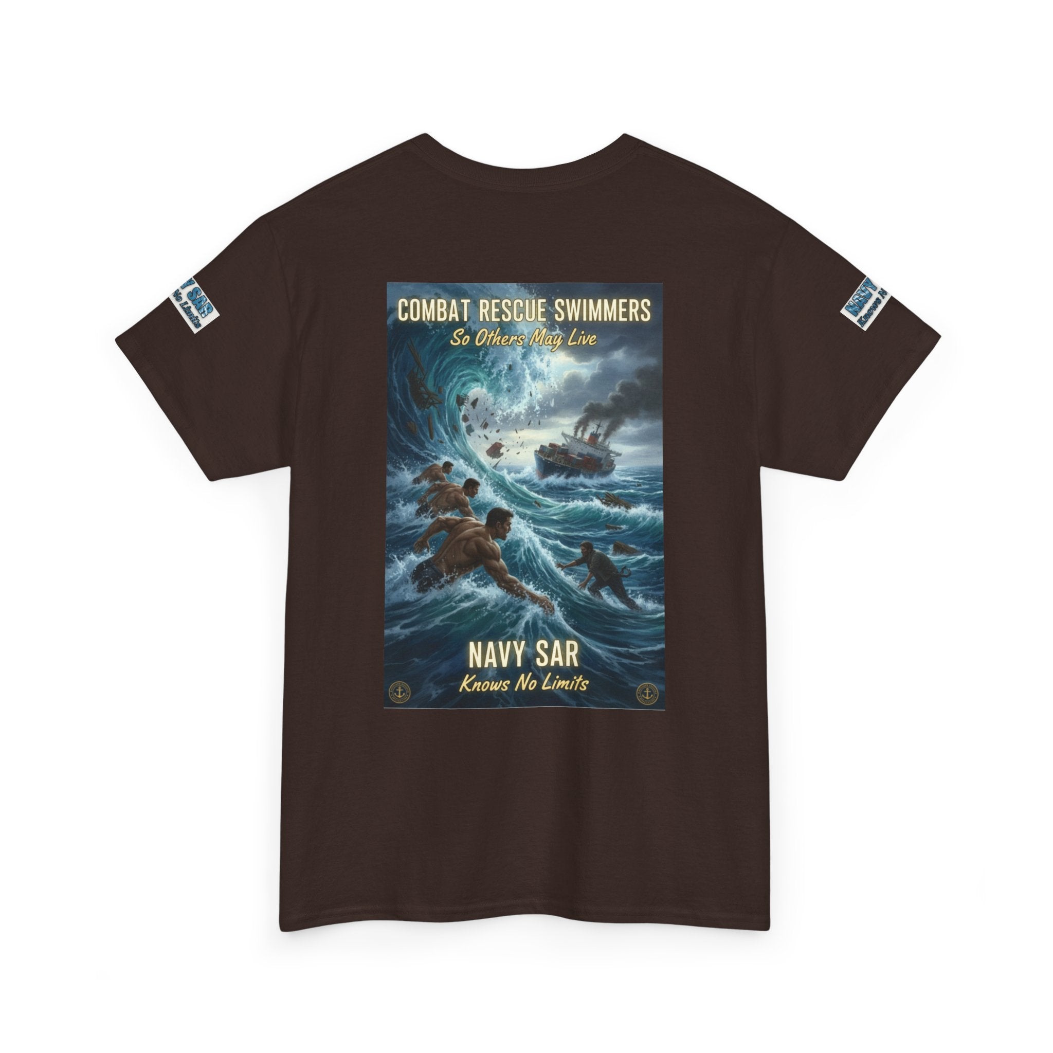 Navy SAR Combat Rescue Swimmers T‑Shirt — "We Know No Limits"