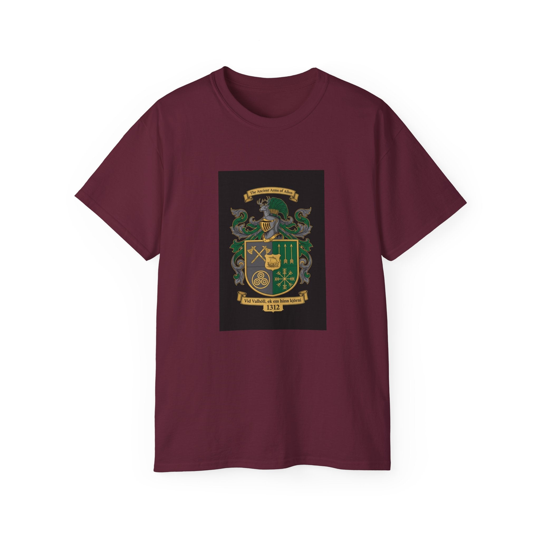 Irish Crest & 'One Lucky Viking' T-Shirt — Celtic Coat of Arms Tee