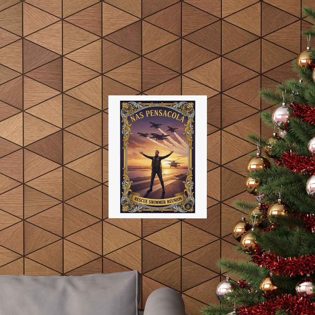 NAS Pensacola Rescue Swimmer Reunion Matte Poster