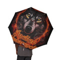 Foldable Umbrella — Fiery Demon Mask Design, Compact Semi-Automatic Rain Umbrella