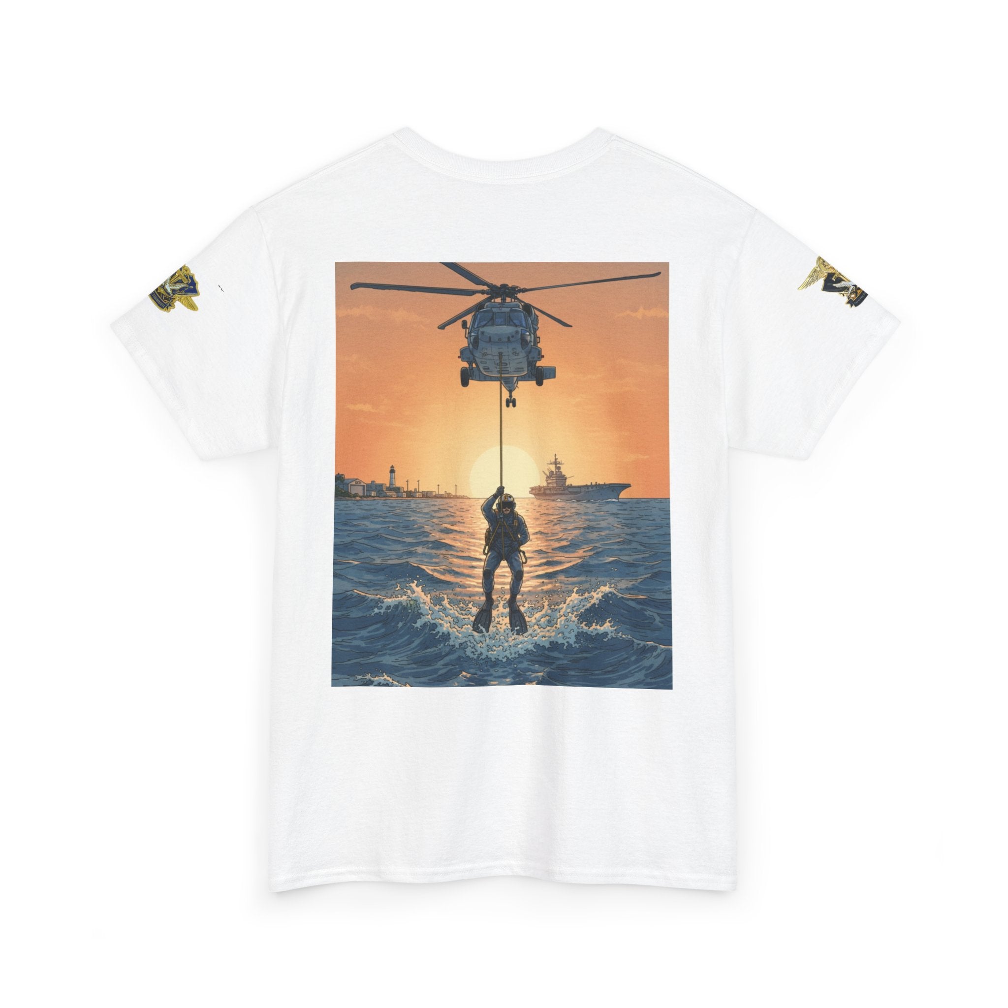 Military Rescue Riders Club T‑Shirt — SAR Chiefs Helicopter Tee