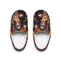 Day of the Dead Men’s Indoor Slippers – Sugar Skull Tattoo Art Design