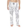 Pirate Ship Illustration Pajama Pants — Black & White All-Over-Print