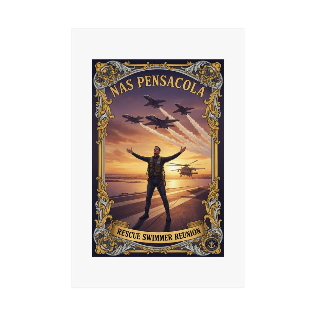 NAS Pensacola Rescue Swimmer Reunion Matte Poster