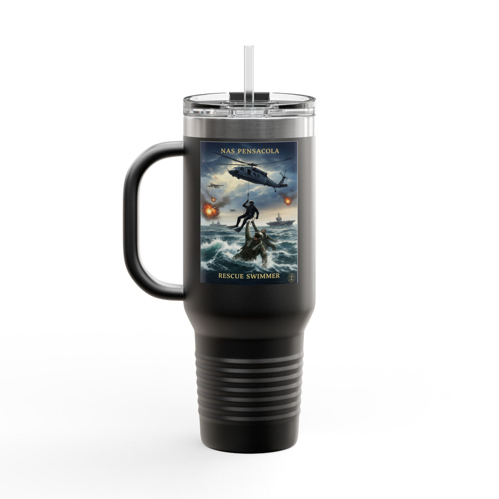 40oz Insulated Travel Mug — Ocean Storm Fantasy Art