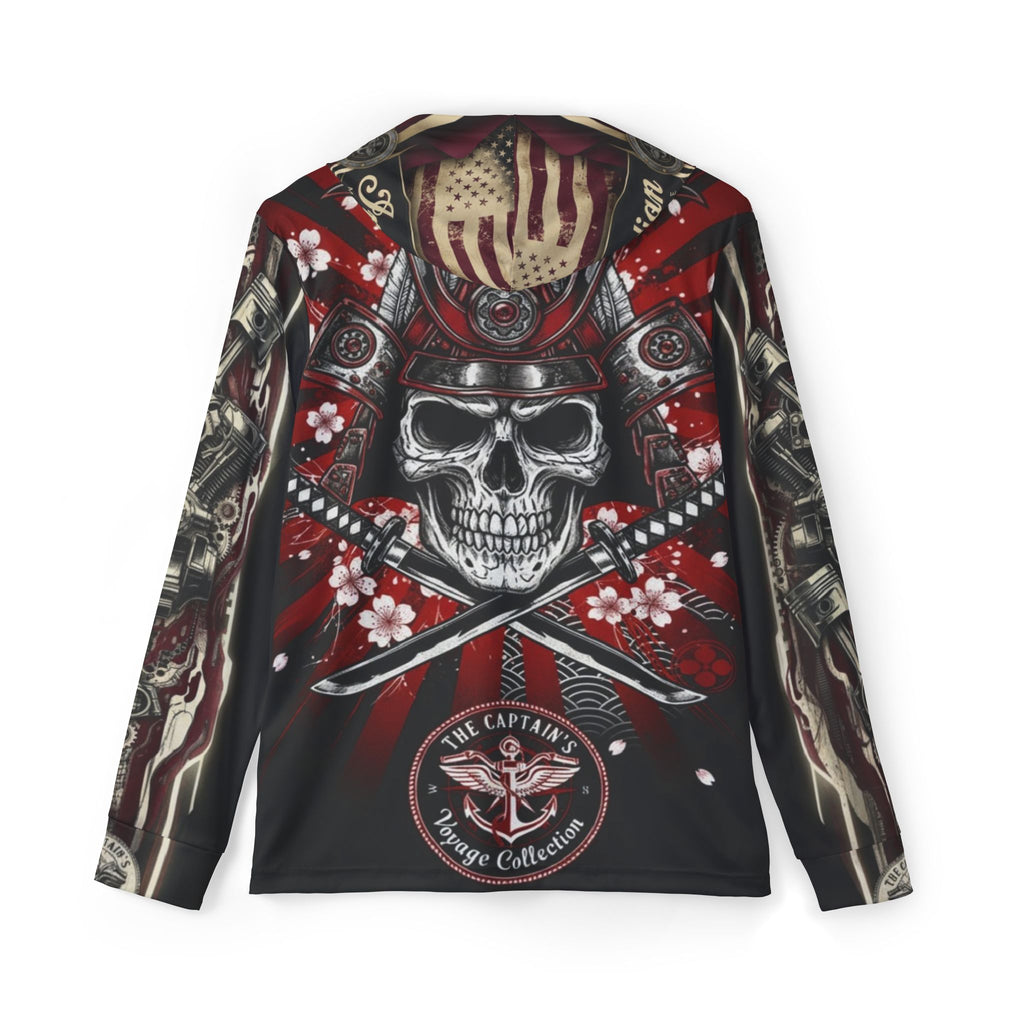 Skull Warrior Hoodie — All-Over Print Tribal Headdress Design