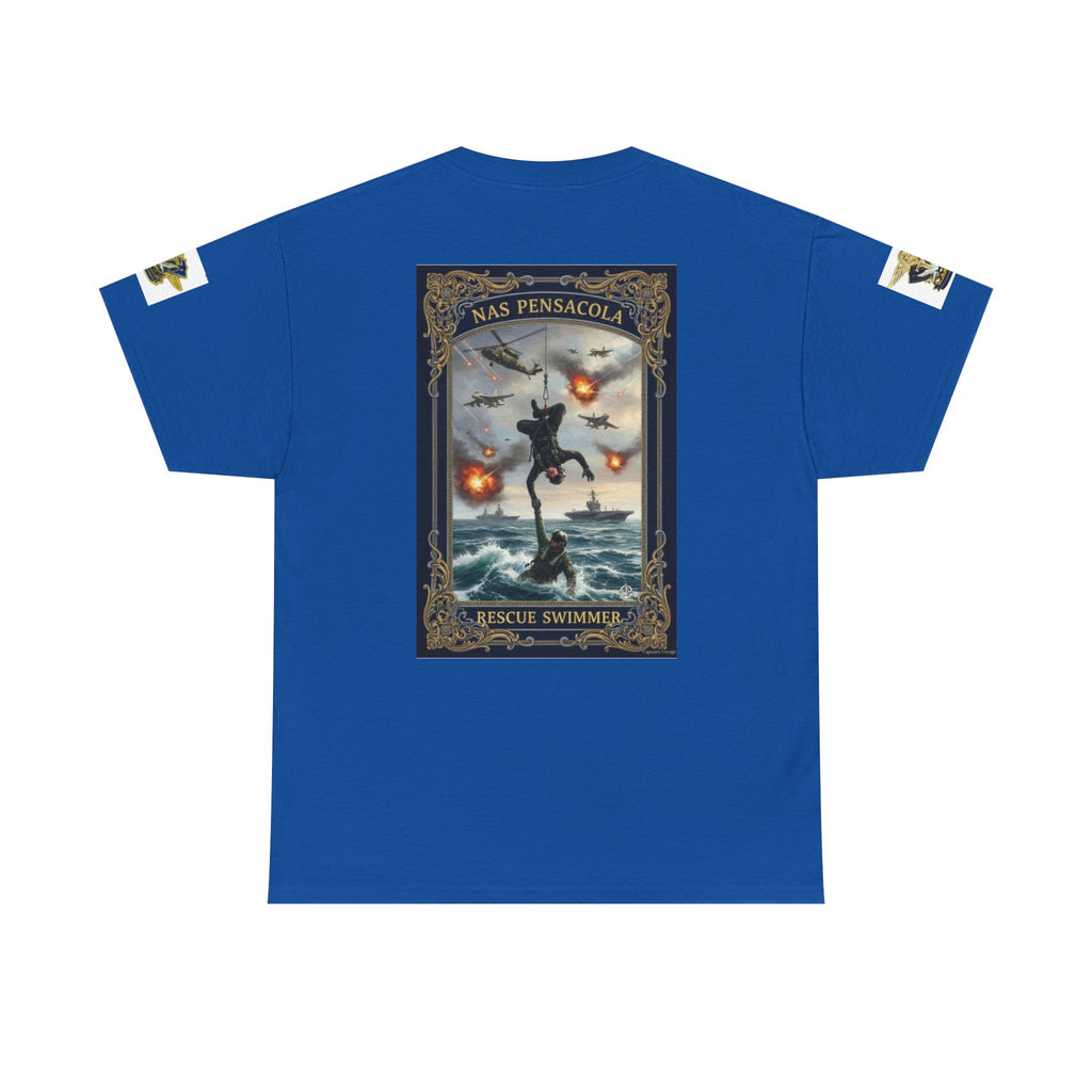 Navy Riders Club Graphic Tee — Vintage Naval Rescue Poster Shirt