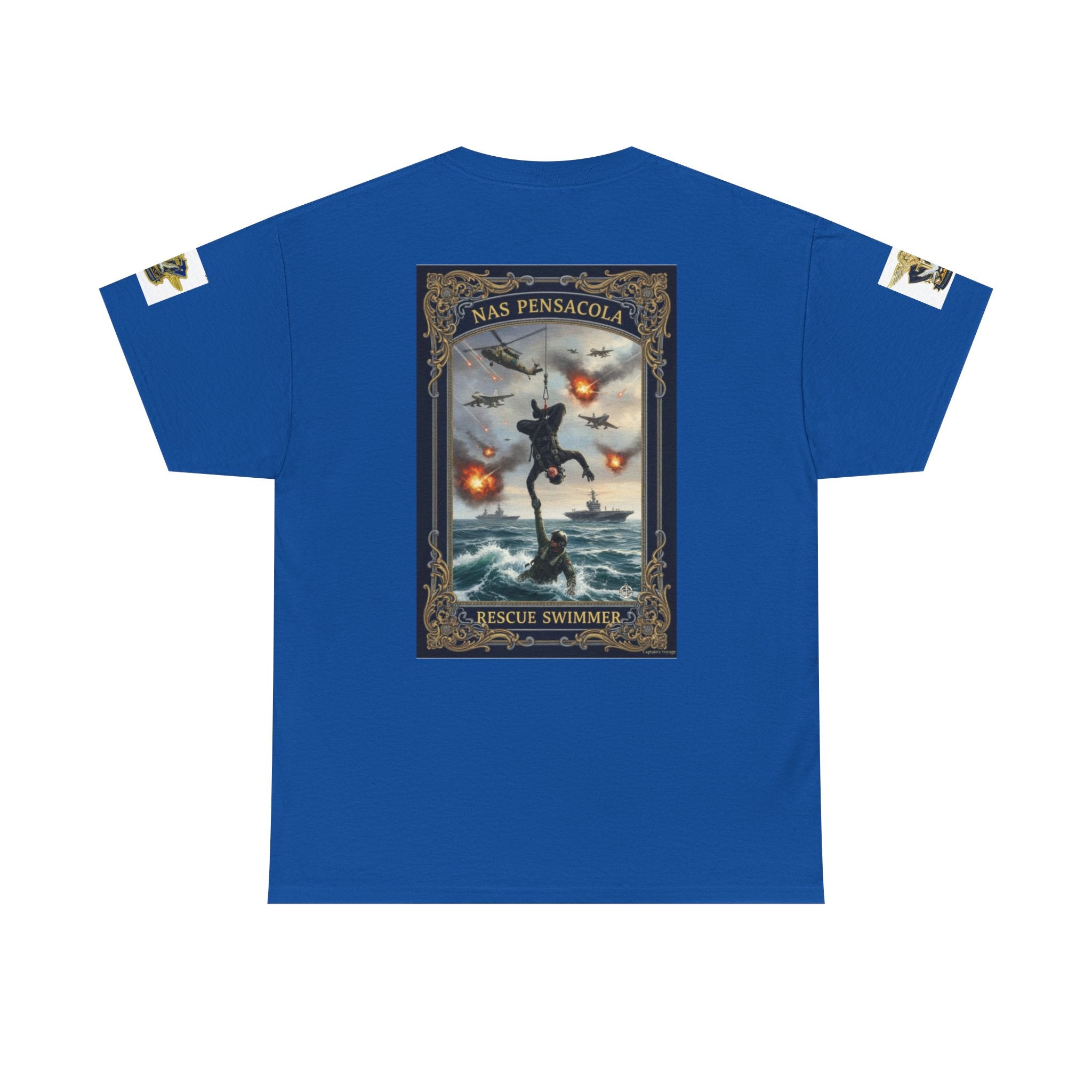 Navy Riders Club Graphic Tee — Vintage Naval Rescue Poster Shirt