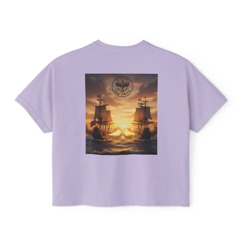 Boxy Tee — Captains Voyage Vintage Motorcycle & Sailing Graphic