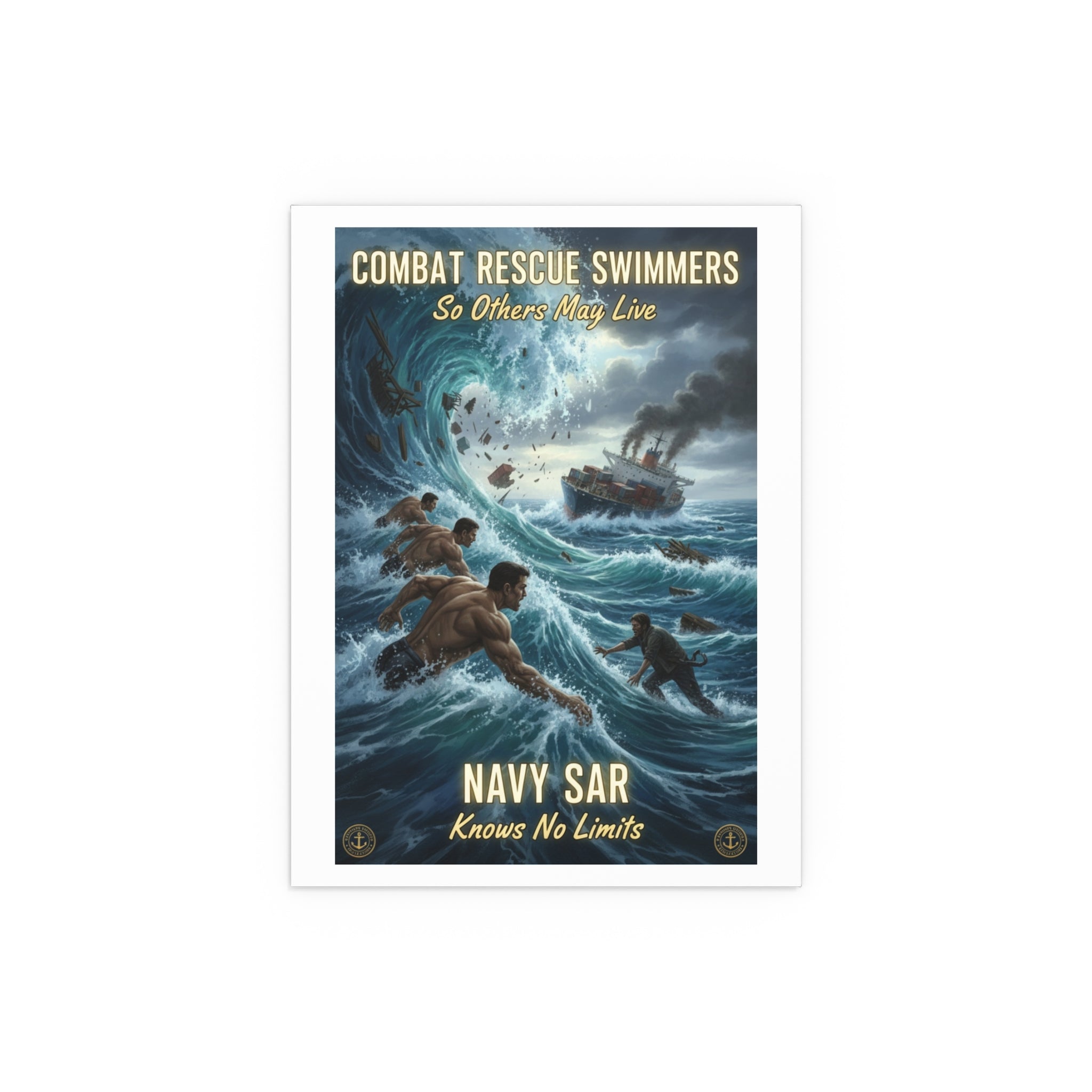 Combat Rescue Swimmers Navy SAR Silk Poster — "So Others May Live"