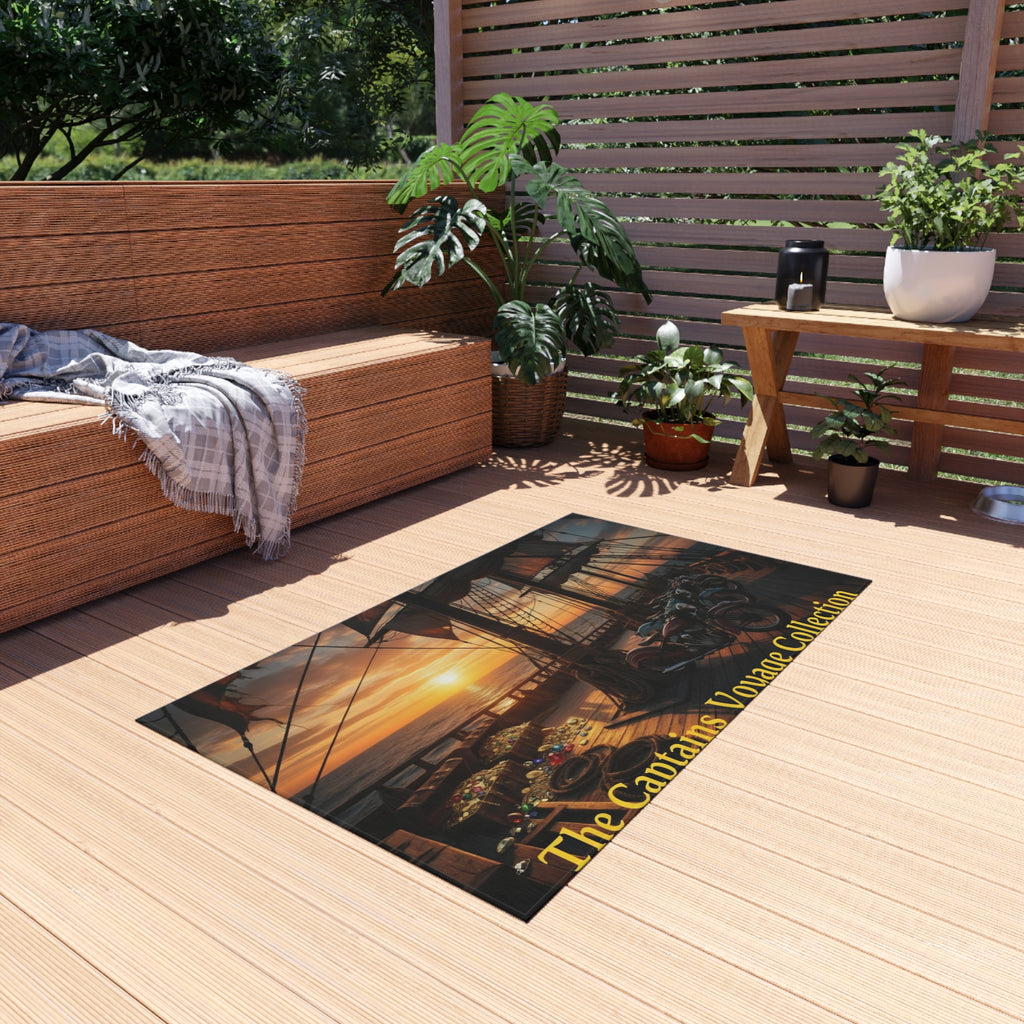 Outdoor Rug - Captain's Voyage Collection Nautical Sunset Doormat