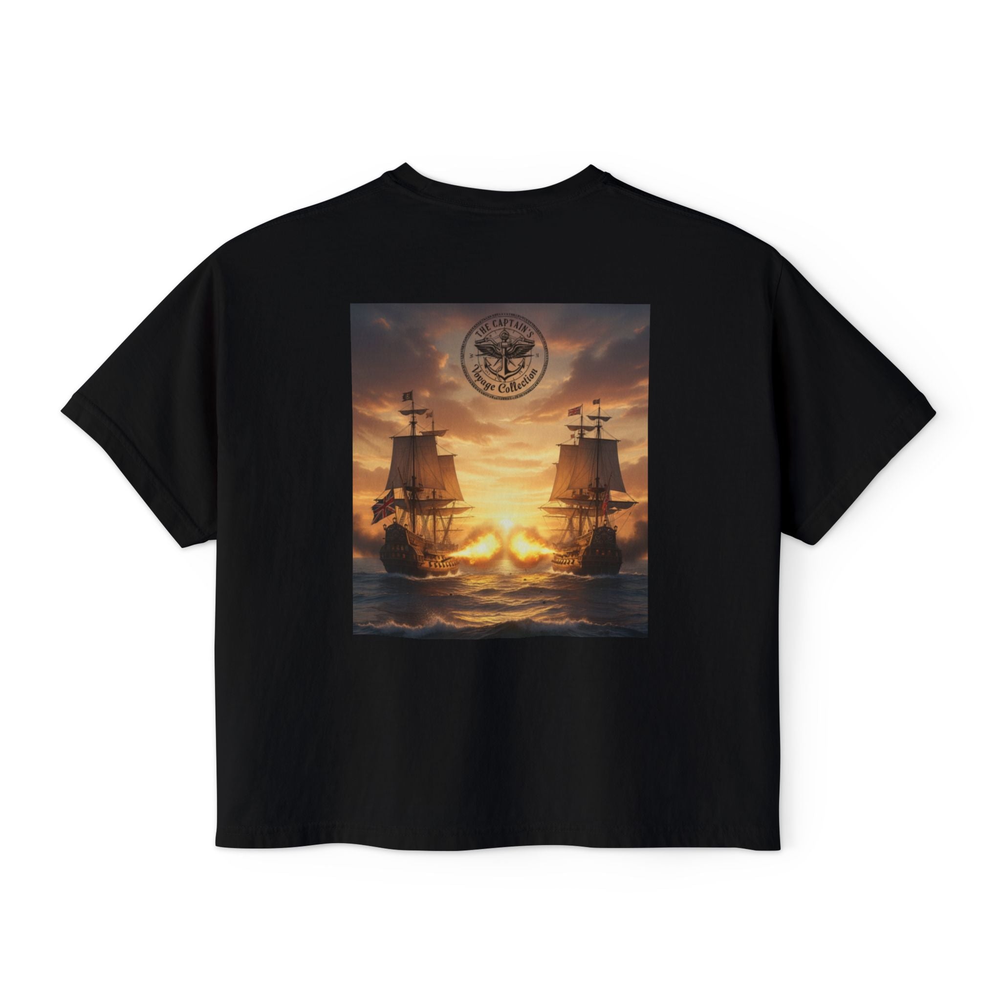 Boxy Tee — Captains Voyage Vintage Motorcycle & Sailing Graphic