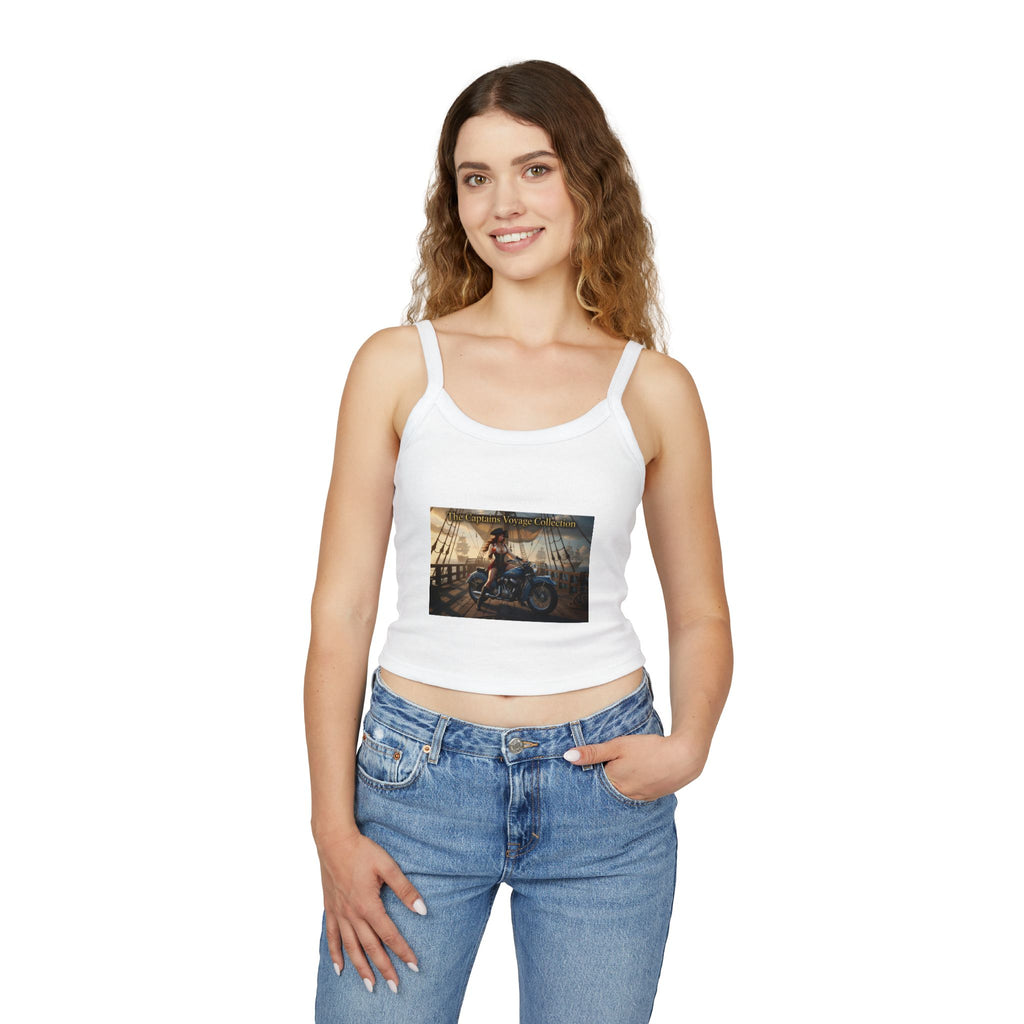Captain’s Voyage Crop Tank Top — The Captain’s Voyage Collection Motorcycle & Nautical Sunset Design