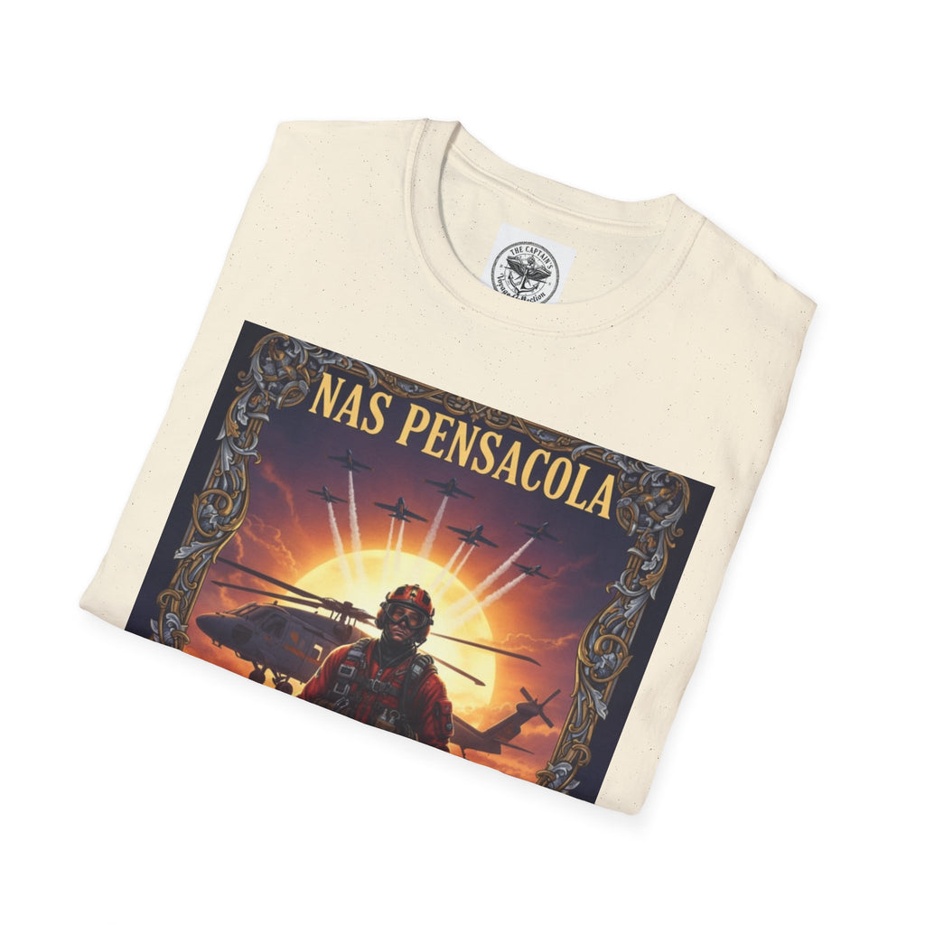 Copy of NAS Pensacola Rescue Crew T-Shirt — Navy SAR Helicopter Search & Rescue Tee