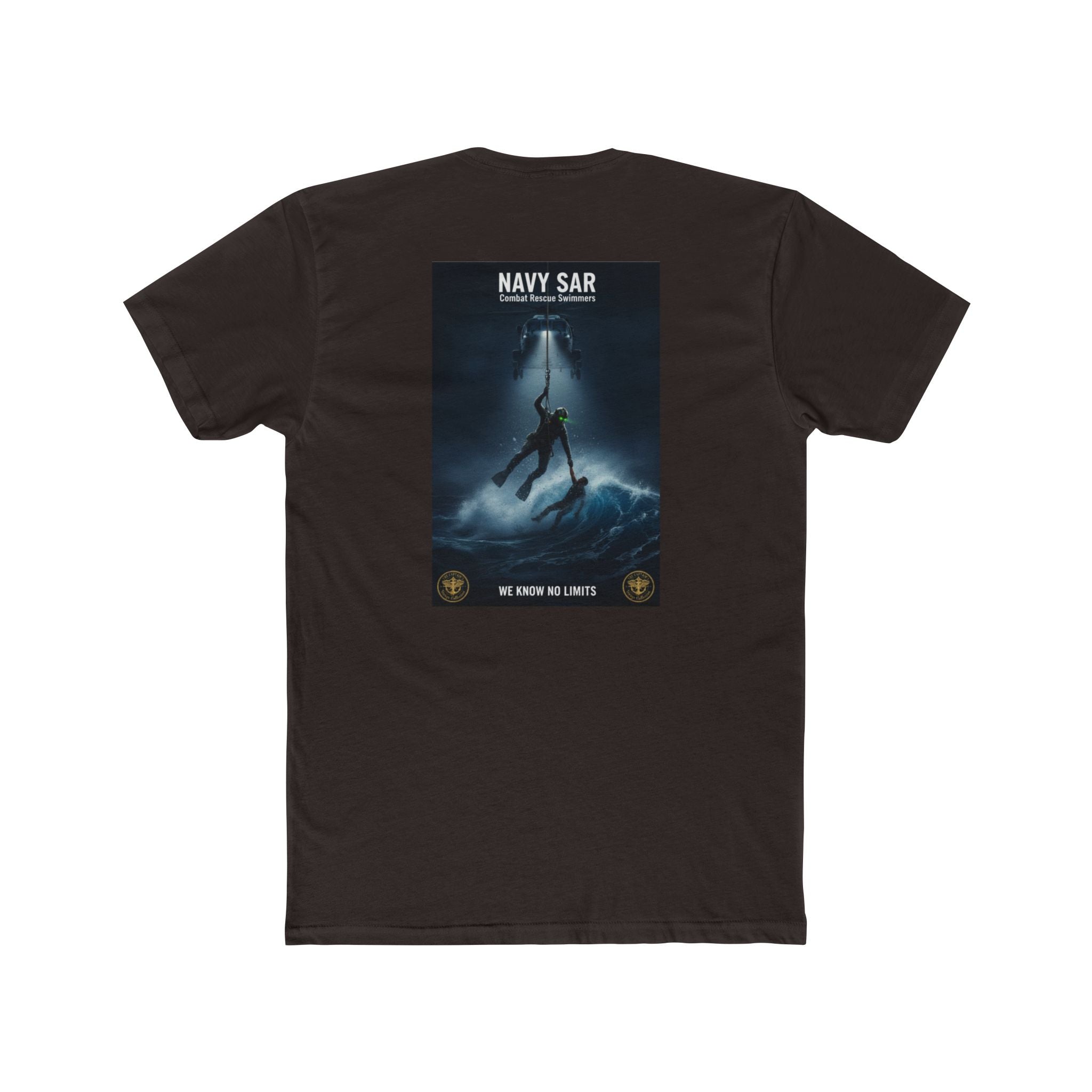 Navy SAR Combat Rescue Swimmers Graphic Tee — "We Know No Limits"