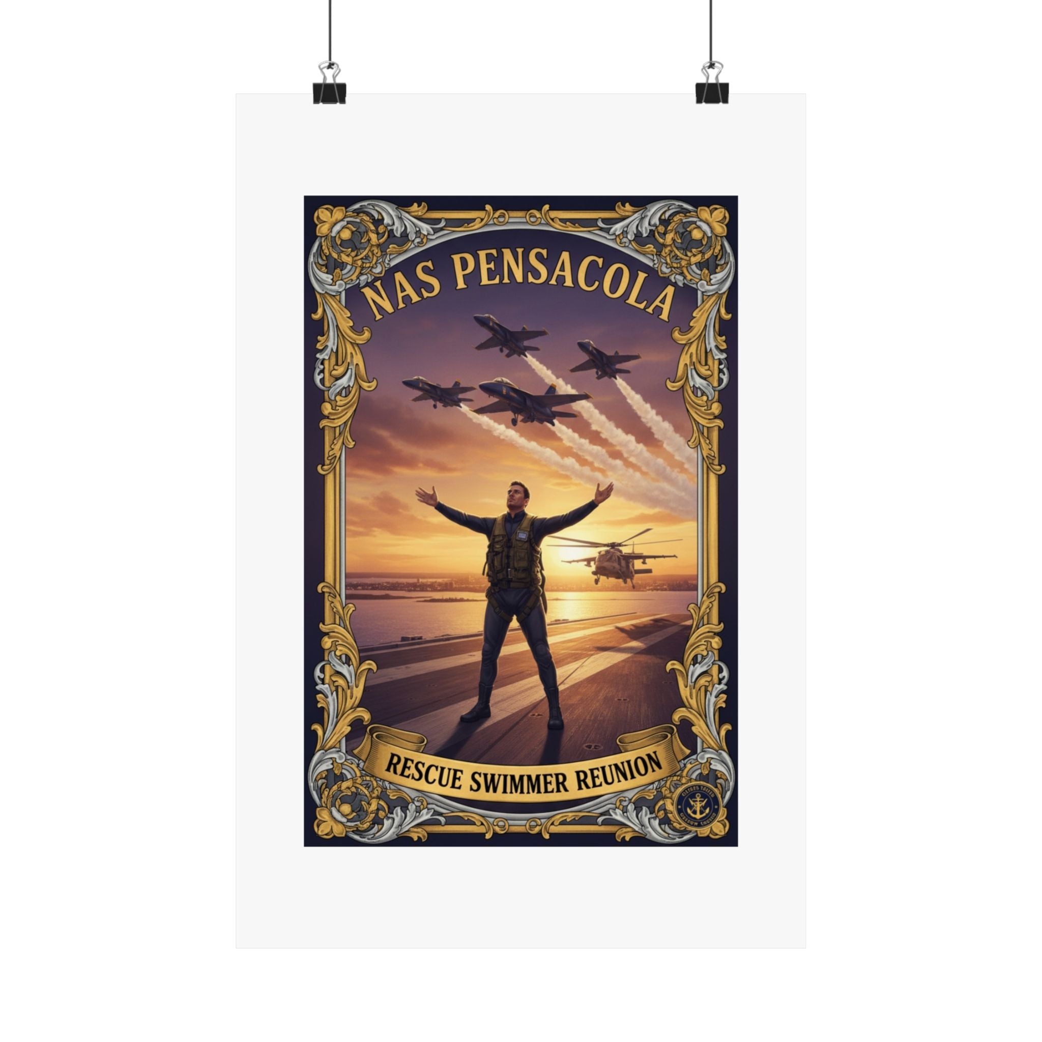 NAS Pensacola Rescue Swimmer Reunion Matte Poster