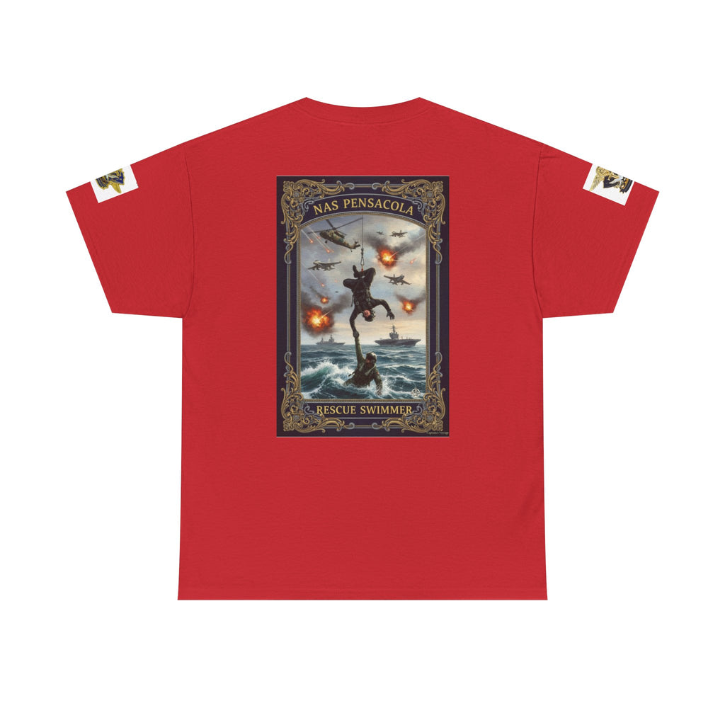 Navy Riders Club Graphic Tee — Vintage Naval Rescue Poster Shirt
