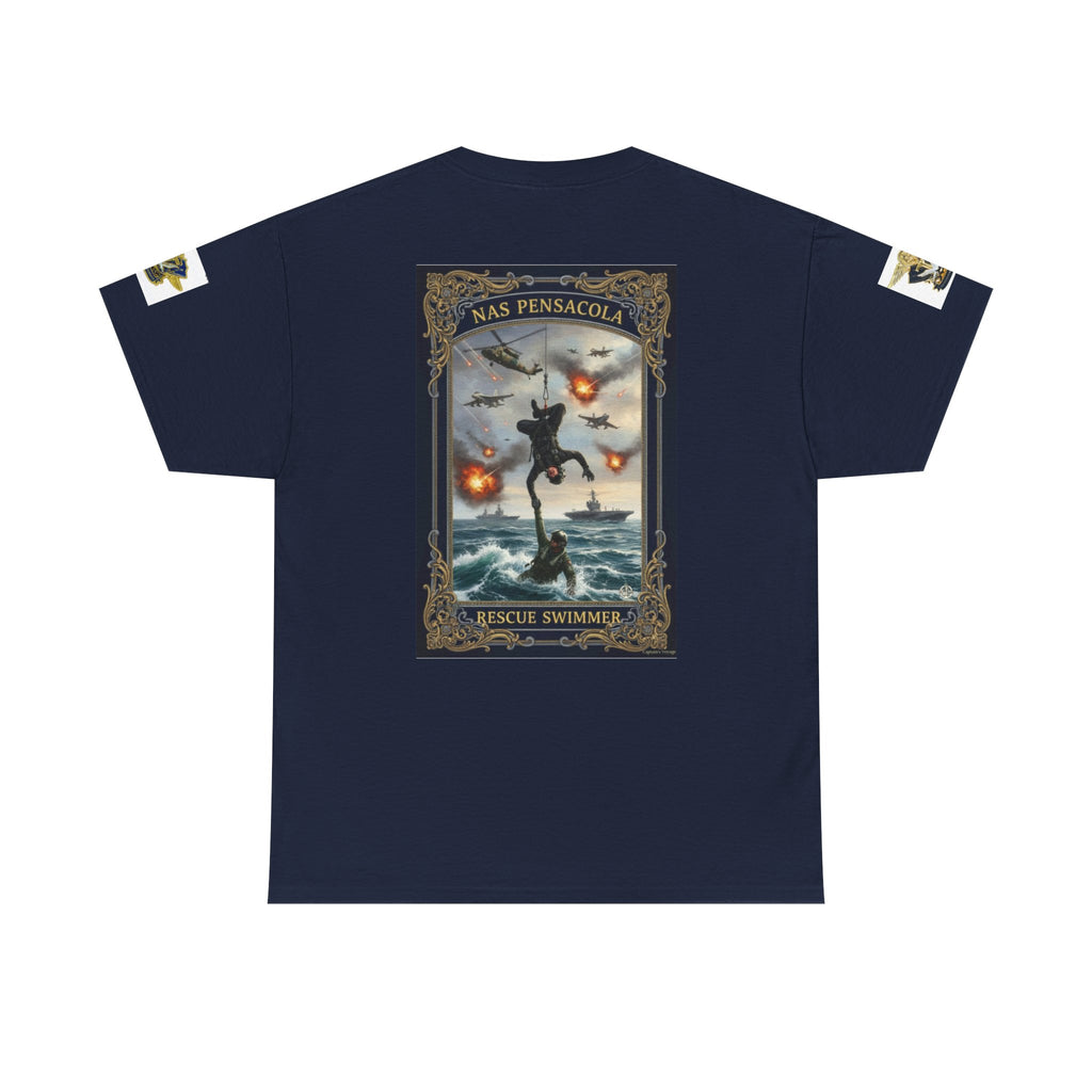 Navy Riders Club Graphic Tee — Vintage Naval Rescue Poster Shirt