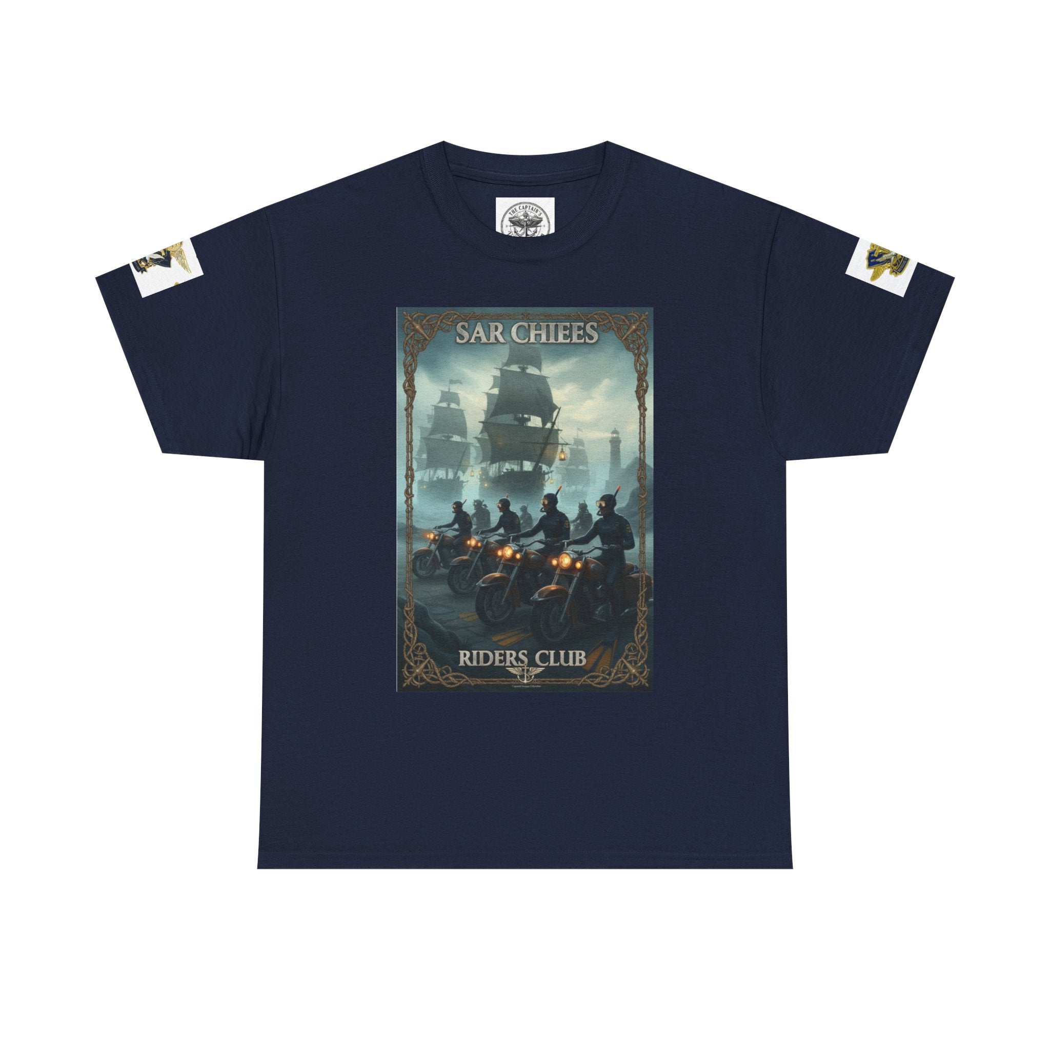 Navy Riders Club Graphic Tee — Vintage Naval Rescue Poster Shirt