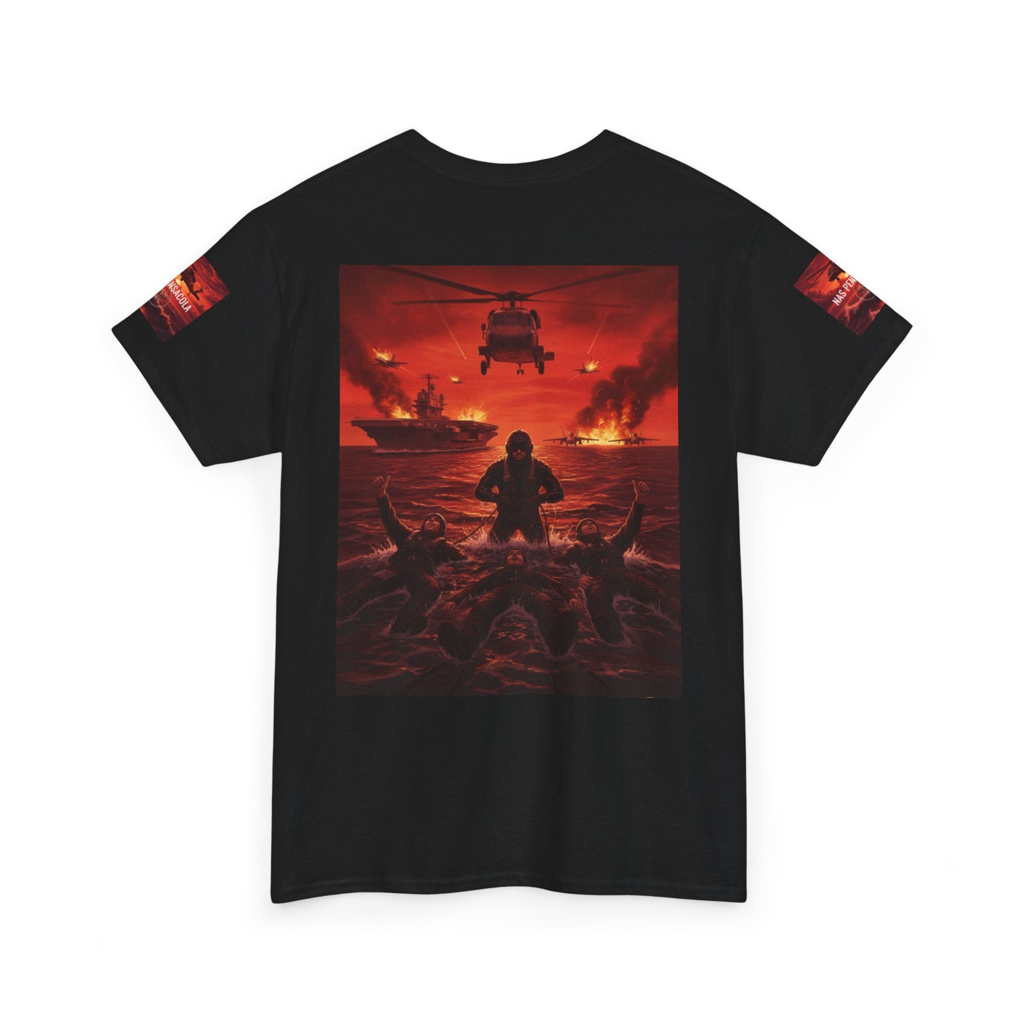 Rescue Swimmer Graphic Tee — NAS Pensacola Military Helicopter Design