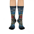 Captain’s Voyage Skull Nautical Crew Socks