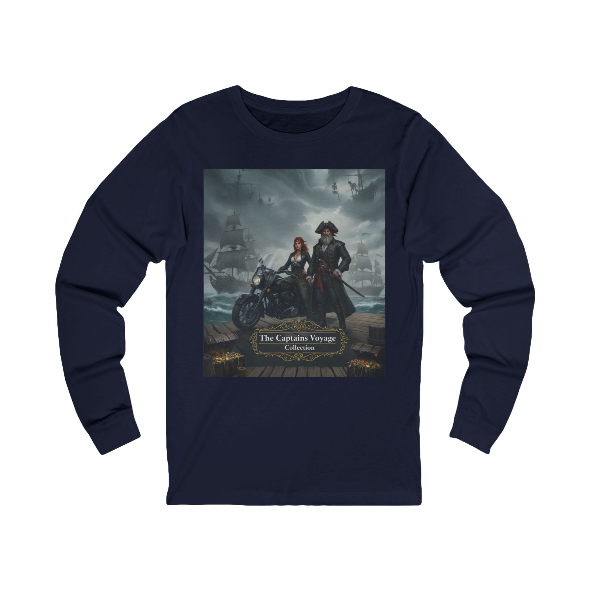Pirate Crew Long Sleeve Tee - The Lantern Thieves Ship Design