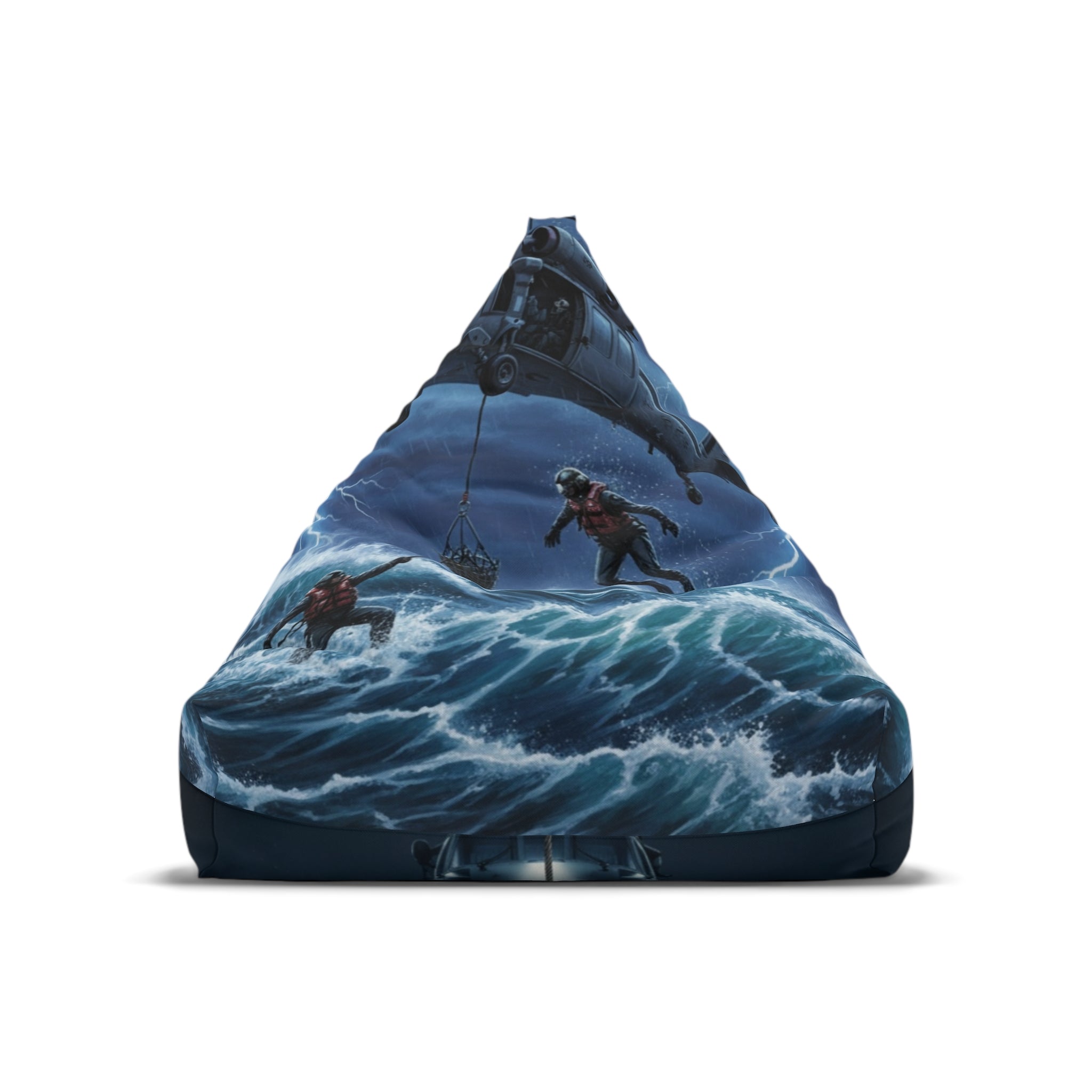 Stormy Seas Bean Bag Cover — Ocean Adventure Home Decor