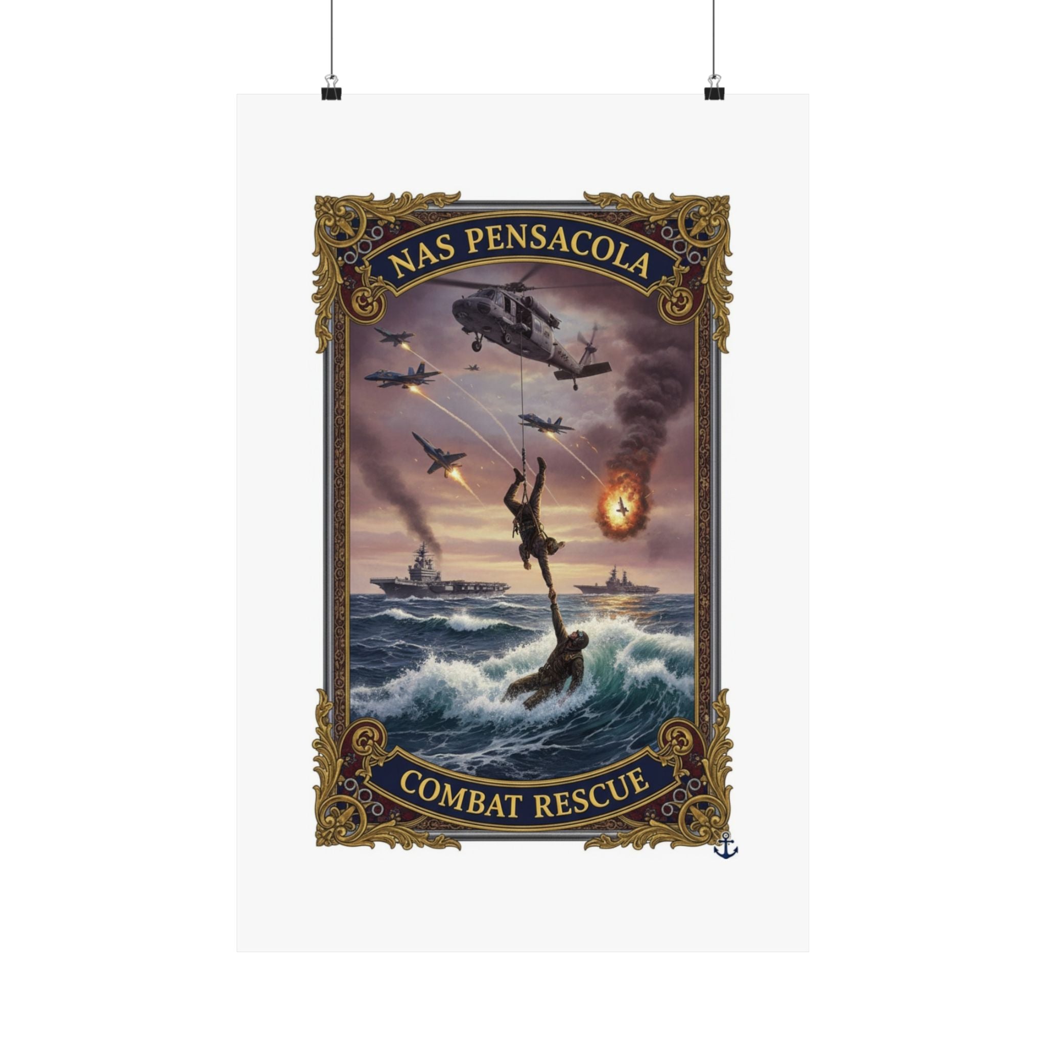 Combat Rescue Poster — NAS Pensacola Military Wall Art
