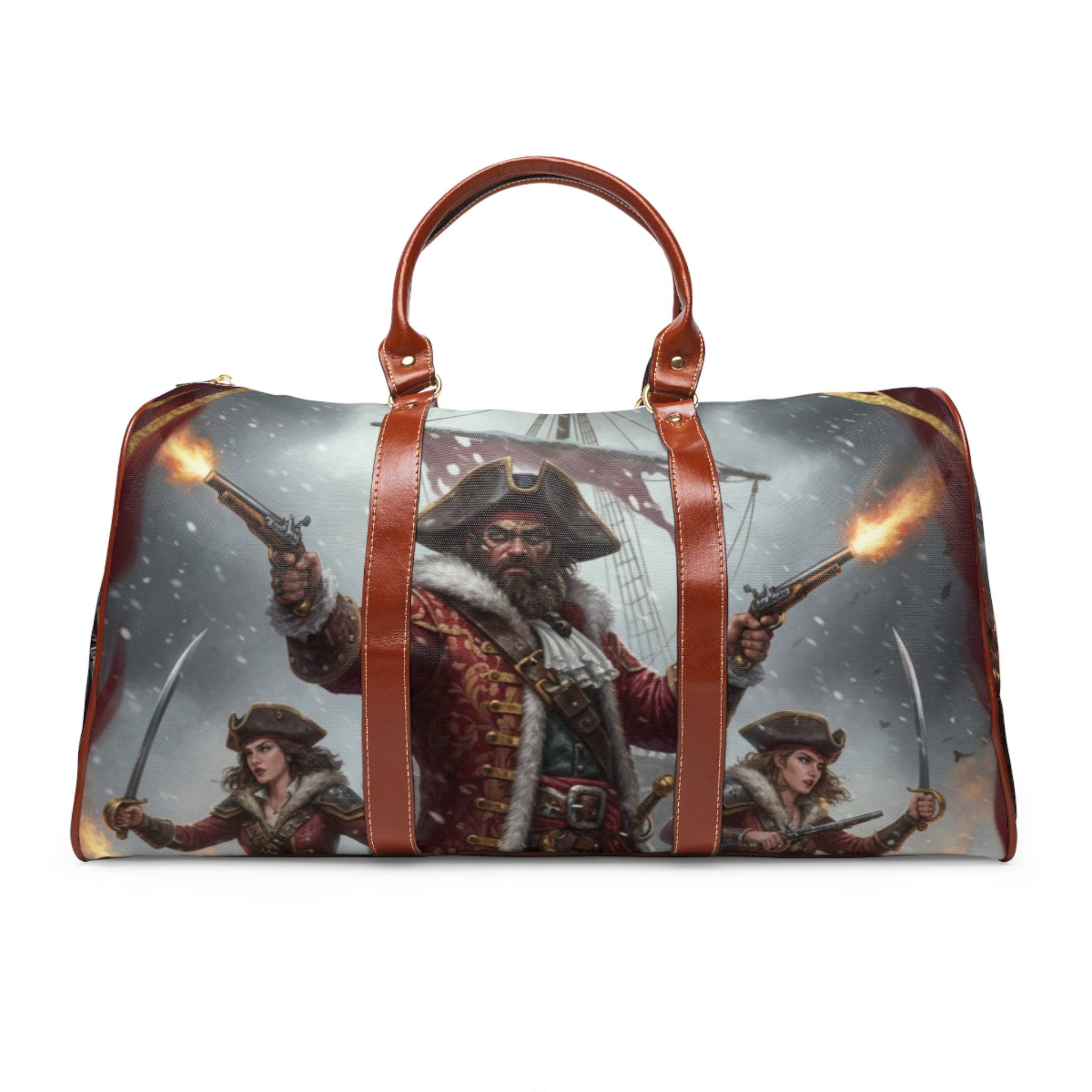 Pirate Captain Waterproof Travel Bag — Nautical Adventure Weekender Duffel