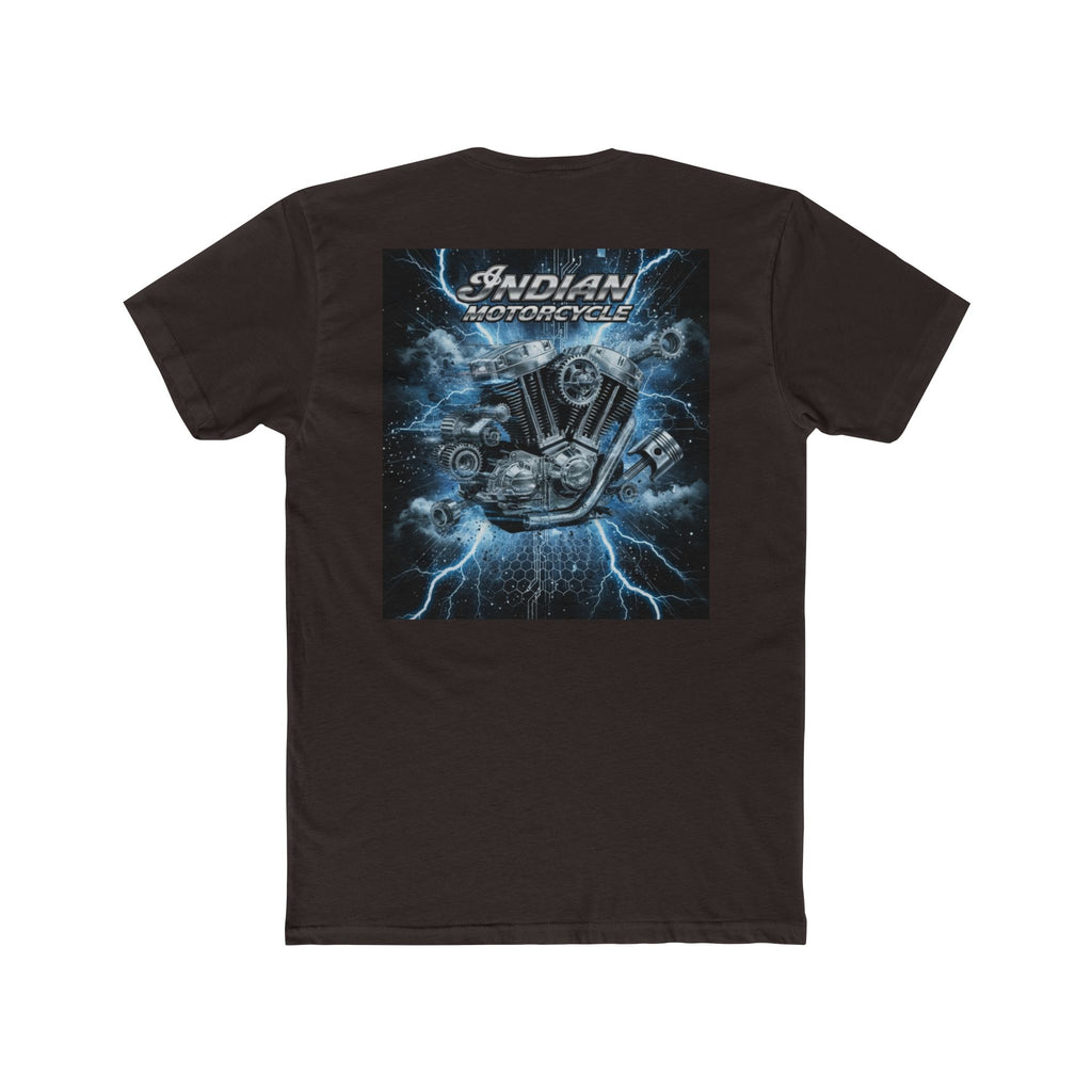 Indian Motorcycle Lightning Engine Tee — Vintage Biker Graphic T-Shirt
