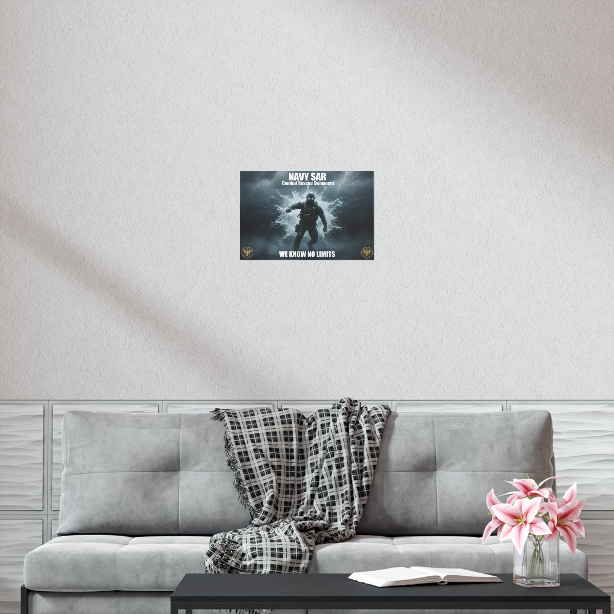 Navy SAR Combat Rescue Swimmers Poster – "We Know No Limits" Uncoated Wall Art