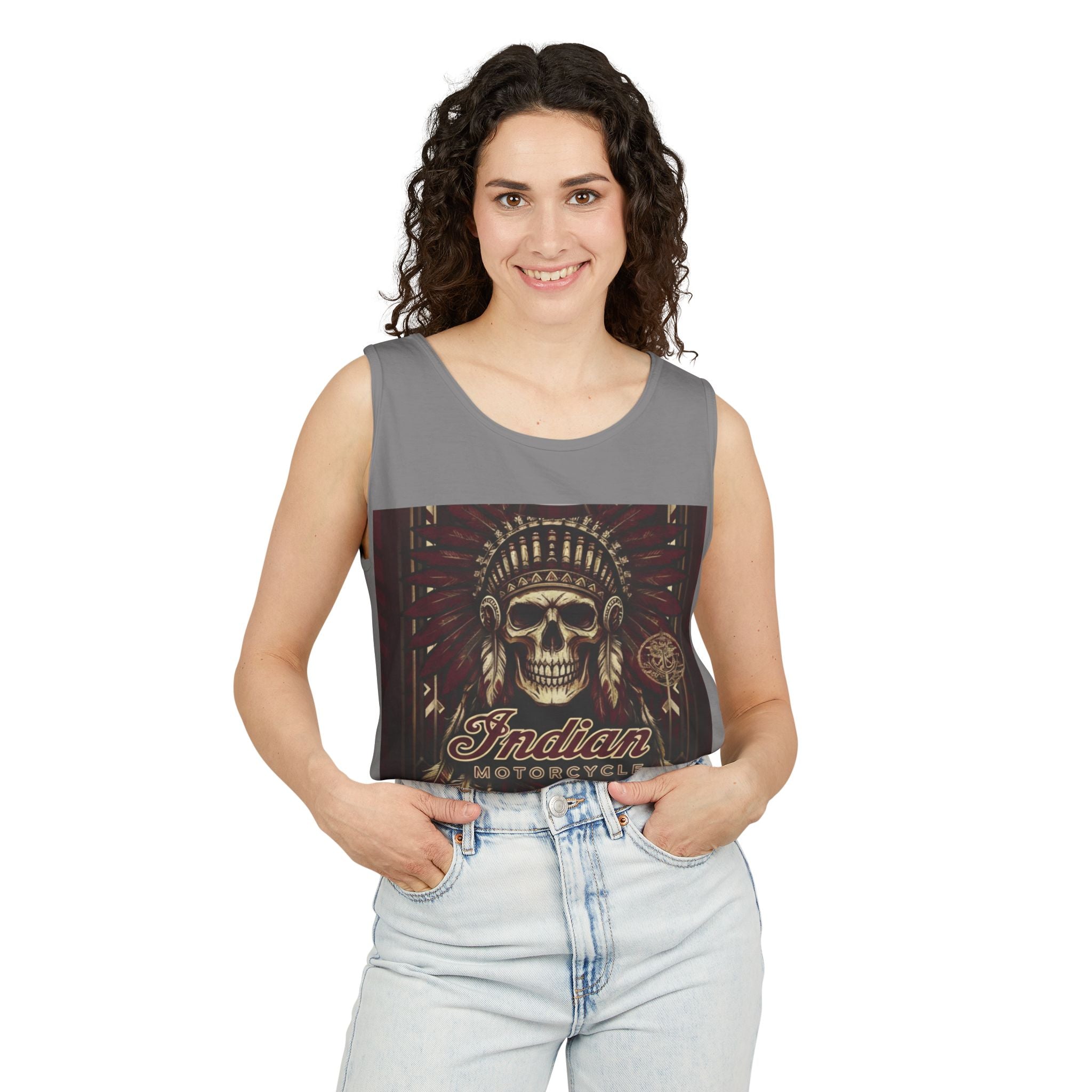 Skull Chief Tank Top — Indian Motorcycle Graphic Tank