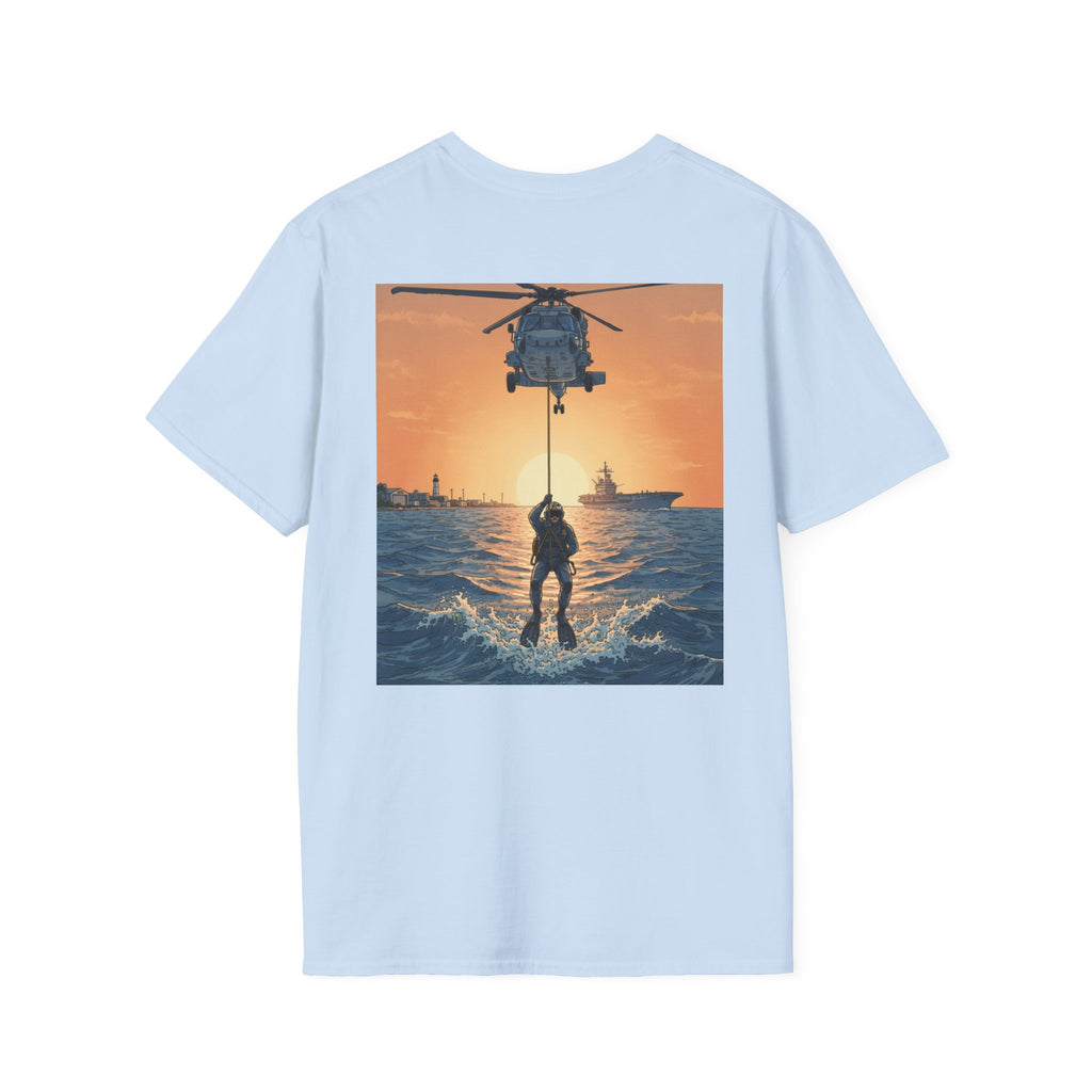 Copy of NAS Pensacola Rescue Crew T-Shirt — Navy SAR Helicopter Search & Rescue Tee